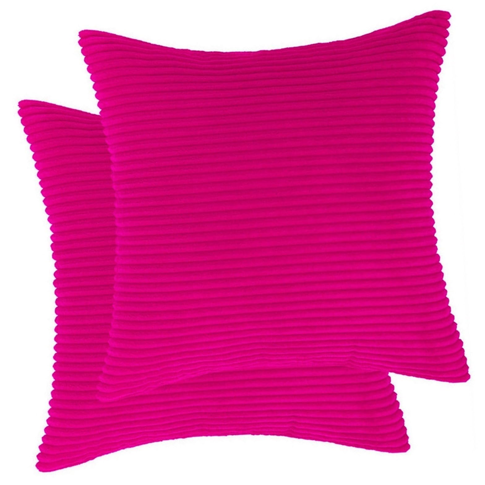 Taie d'oreiller en velours côtelé lot de 2 housses de coussin 50x50