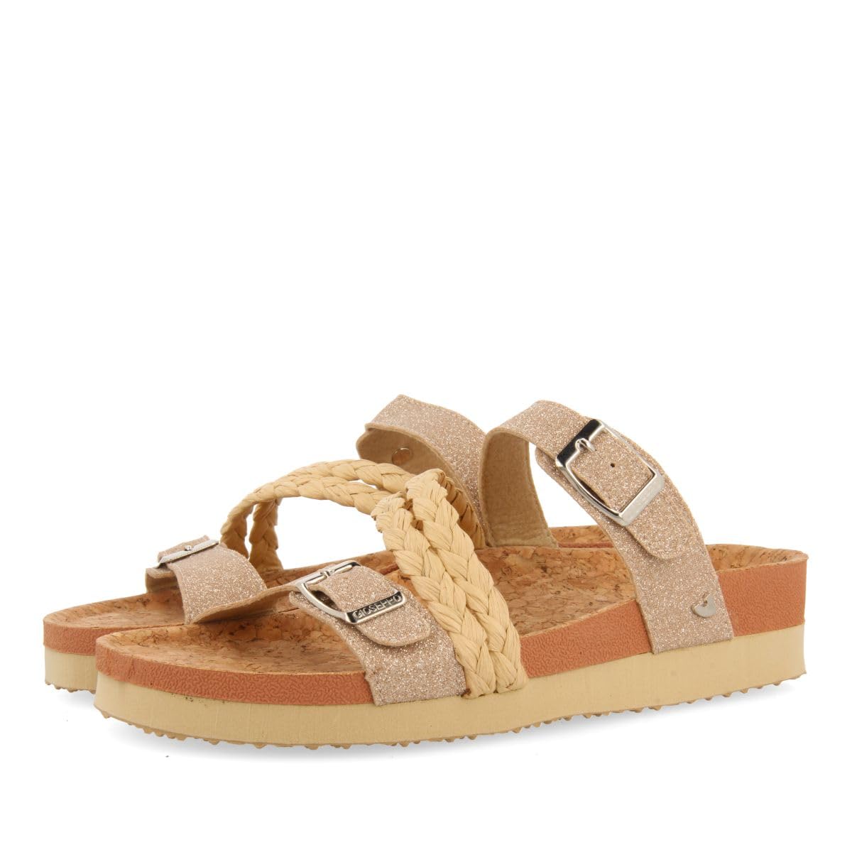 GIOSEPPO LOUPIAN, Women's Flip Flops, Gold, 38 EU, gold, 6 UK