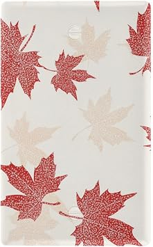 Red Maple Fall Leaves Decorative Unique Wall Plate Cover tapa para Switch de luz Unused Outlet Cover