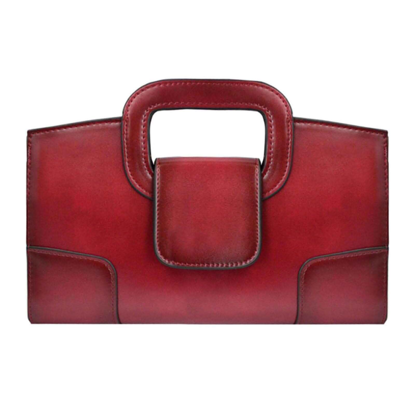ZLMBAGUS Women Vintage Flap Tote Top Handle Satchel Handbags PU Leather Clutch Purse Shoulder Bag