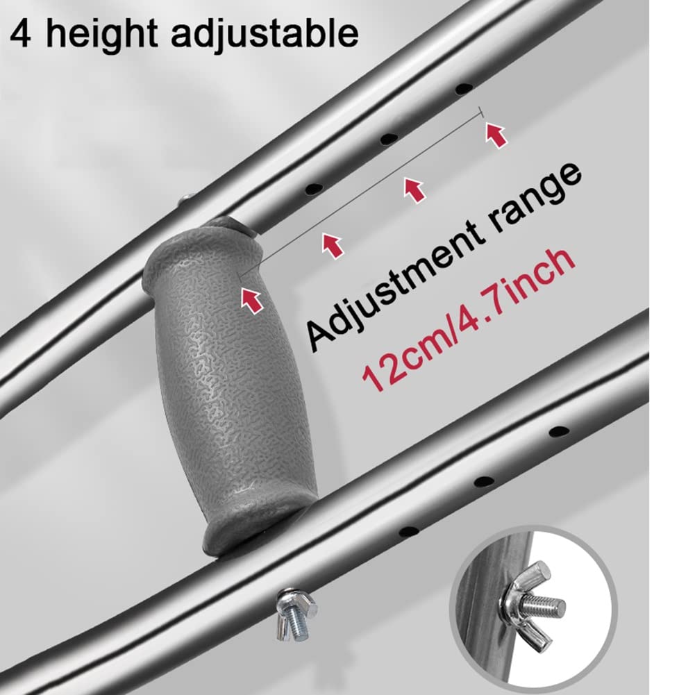 Muletas para Niños, Muletas Médicas Ligeras de Aluminio, Muletas Ajustables en Altura para Caminar, Altura Aplicable 110~135cm