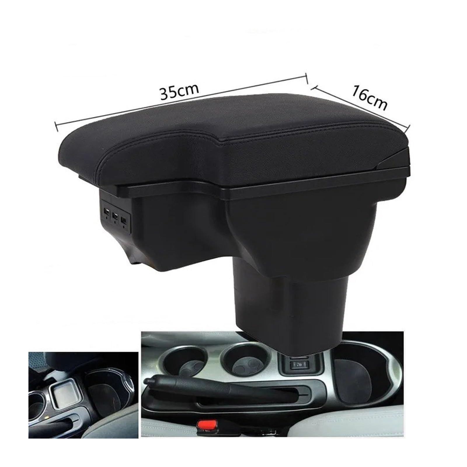 per per ESQ 2010-2019 Box Bracciolo Portaoggetti Interno Auto