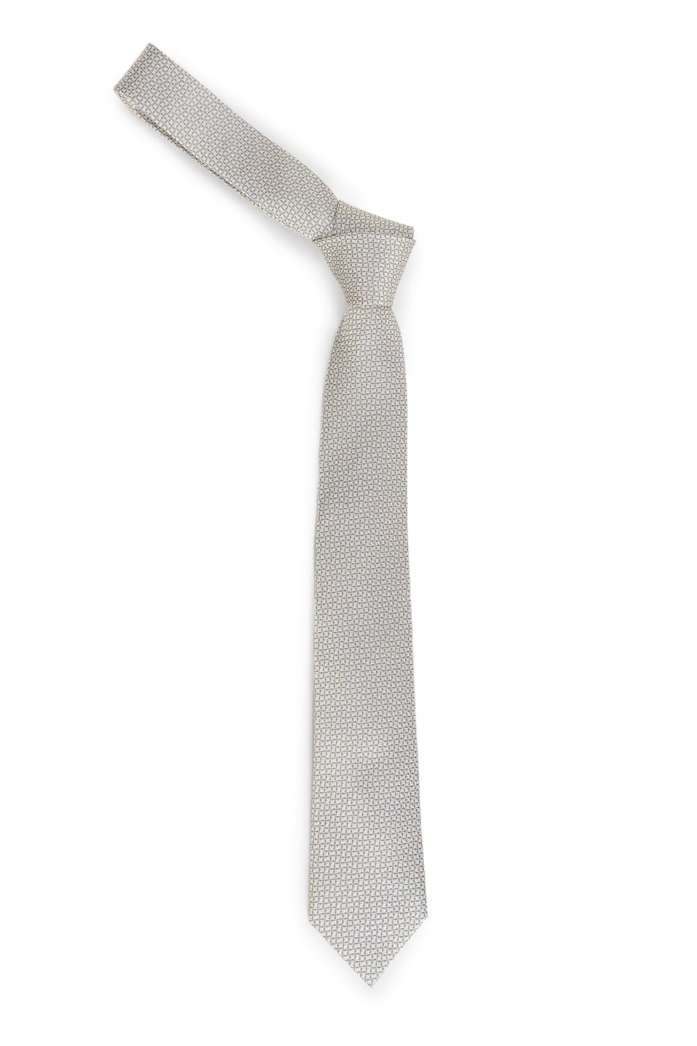 Men Grey Tie Pocket Square And Cufflink-image-23