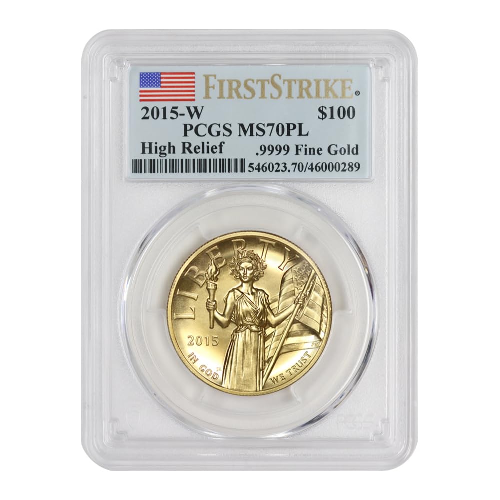 2015 W 1 oz American Gold High Relief Liberty MS-70 Proof Like