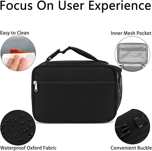 Miniatura 4 de GYEUKHAM Lonchera térmica reutilizable para la escuela, bolsas de almuerzo congelables duraderas para niños, niñas, hombres y mujeres, kit de