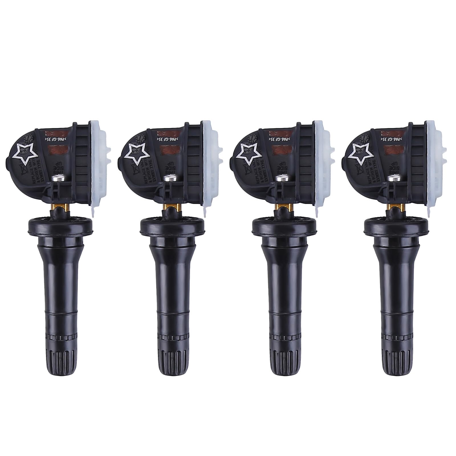 Loddery4PCS 13540600 TPMS Sensor, 4 Pack Tire Pressure Monitoring Sensor Compatible GM Chevy Pontiac Snap-in Replace23445327 15254101 22853741 15922396 25799331 43130-85Z00