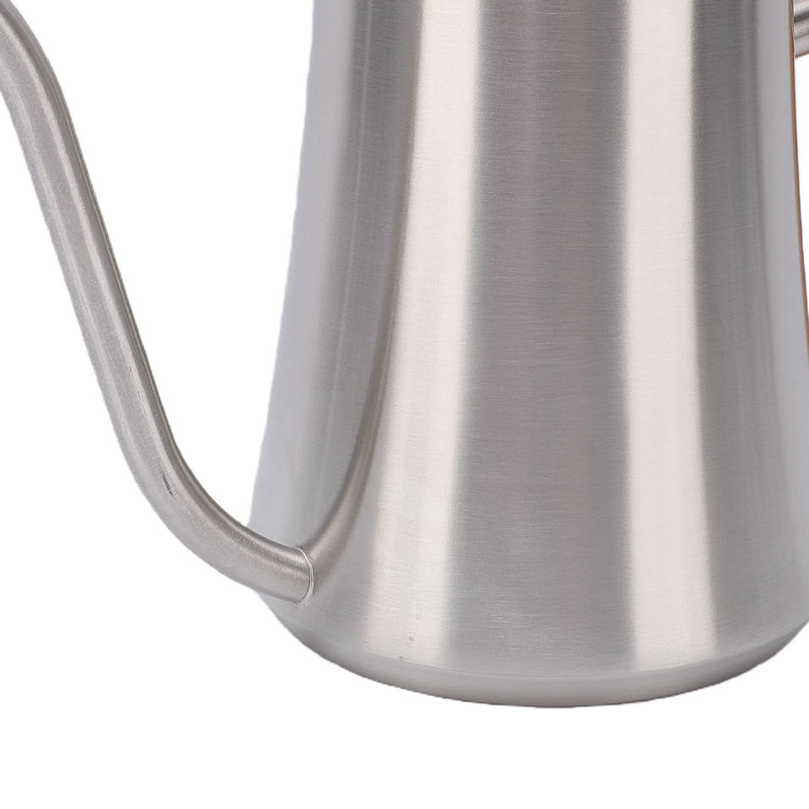 Regadera Interior de 1 Litro con Pico Largo | Caño Largo Sin Desbordamiento, Mango de Madera, Pequeña Lata de Agua de Metal para Casa, Bonsái, Plantas, Flores de Jardín
