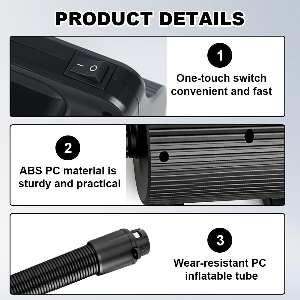 Pompe à Air Electrique 400W-600W, Pompe à Air Portable à 4 Buses pour Un Gonflage Ultra-Rapide des Matelas Pneumatiques, Piscines, Aides à La Natation et Matelas (AC220-240V)