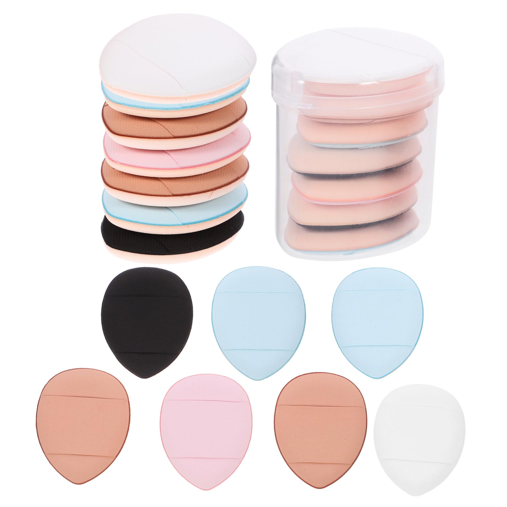 FOYTOKI 3 Boxes Mini Finger Powder for Women Versatile Makeup Tool for Foundation Concealer Isolation Cream Soft Comfortable Application for All Skin Types