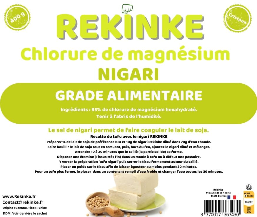 Nigari Cloruro de magnesio grado alimenticio 400g REKINKE