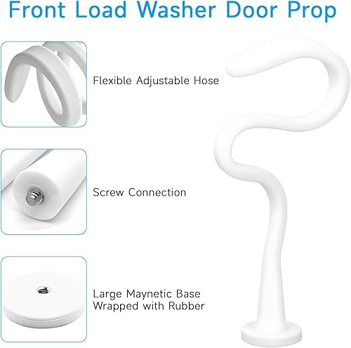 Miniatura 2 de Soporte magnético para puerta de lavadora de carga frontal, soporte flexible para puerta de lavadora, mantiene la puerta de la lavadora abierta, se