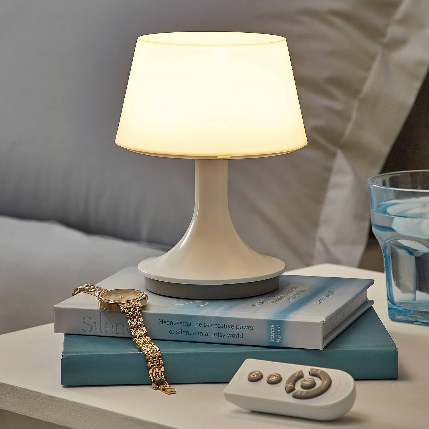 Coopers of Stortford Battery Powered Rechargeable Table Lamp with Remote