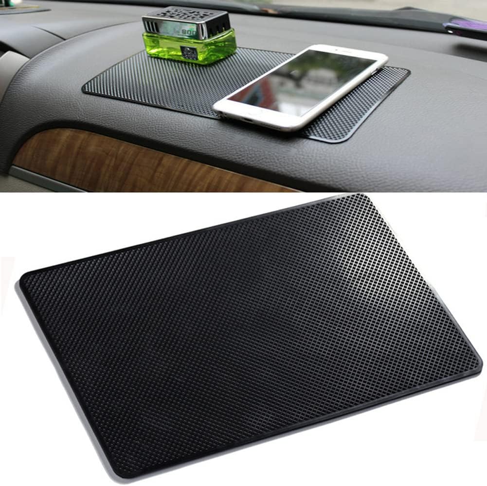 Suithink Anti-slip Car Pads, 2 Pack 27 x 15 cm Dashboard Grip Mat, Non-Slip Mat for Car, Magic Dashboard Anti-Slip Sticky Adhesive Pad Mat for Cell Phone, Keys, Sunglass, GPS, Electronic Devices