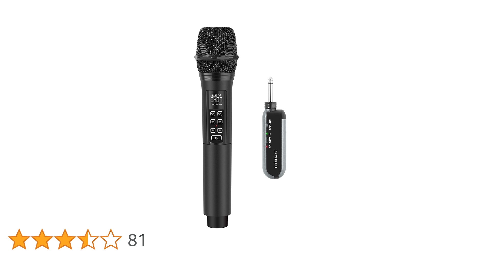 Amazon | Kithouse ワイヤレスマイク UHF 充電式 無線カラオケ