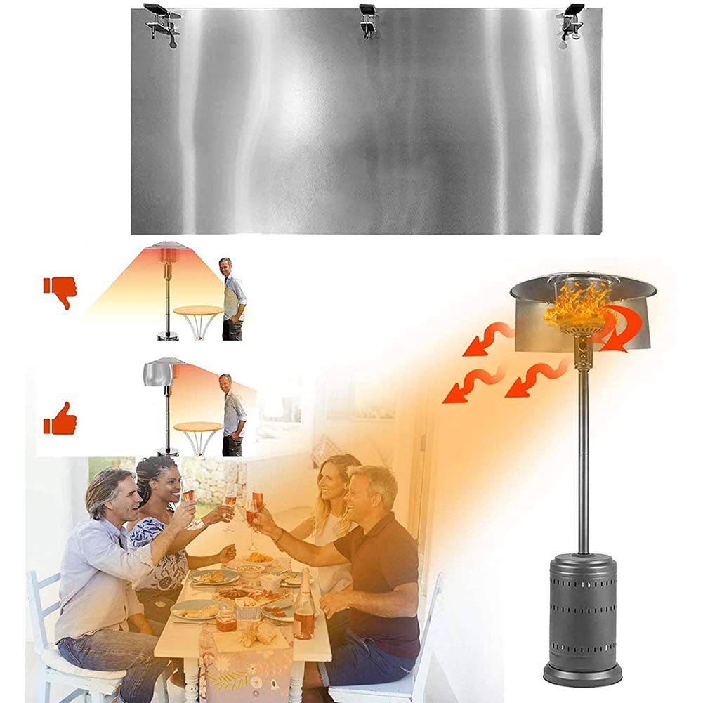 Patio Heater Reflector Shield Foldable Shield Directional Heat