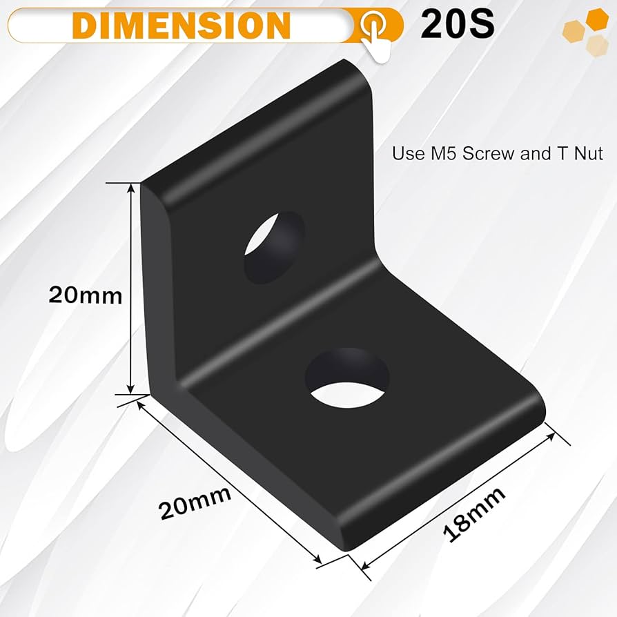 Amazon.com: KOOTANS 10Set 2020Series 2 Hole 90 Degree Inside