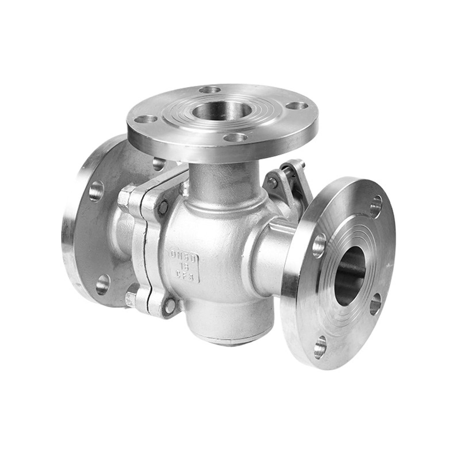 Vanne 3 voies DN20 type T inox empêche les fuites de fluide haute température