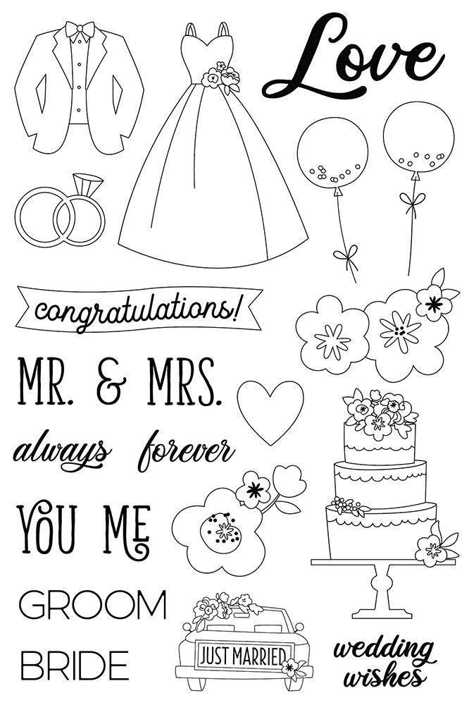 Happily Ever After Clear Stamps tampons transparents photopolymère pour carterie