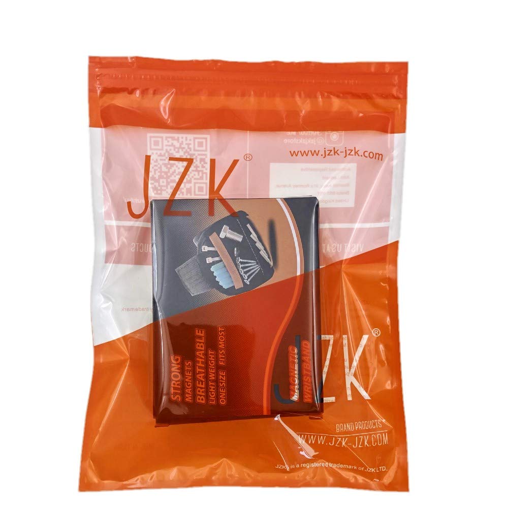 JZK Braccialetto bracciale magnetico lavoro con 15 magneti porta viti chiodi bulloni punte di trapano, polsiera magnetica per attrezzi, regalo per papà marito falegname idraulico