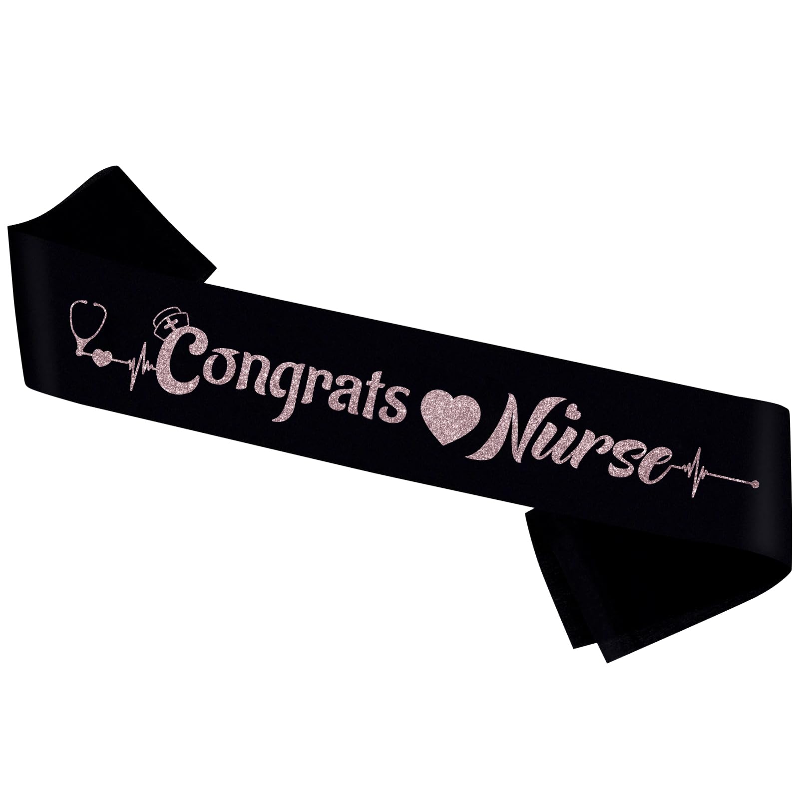 Class of 2026 Congrats Nurse Sash.White Sash with Gold Foil Congrats BSN/RN Graduation Decor, Class of 2026 Party Supplies