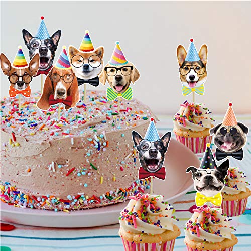 Sunny Seat A-DOGTOPPER Dog Birthday Cake Topper Decorations Garland Dog Theme Cupcake Toppers Bday Decor Party Supplies… thumb #5