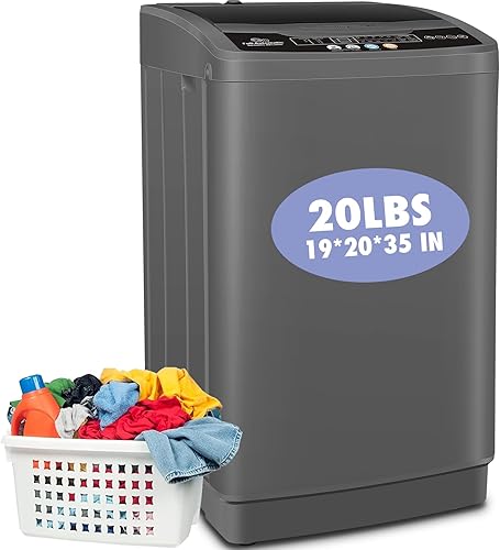 Nictemaw Lavadora portátil, capacidad de 20 libras, lavadora portátil completamente automática, combo de lavadora y secadora de 2.8 pies cúbicos con
