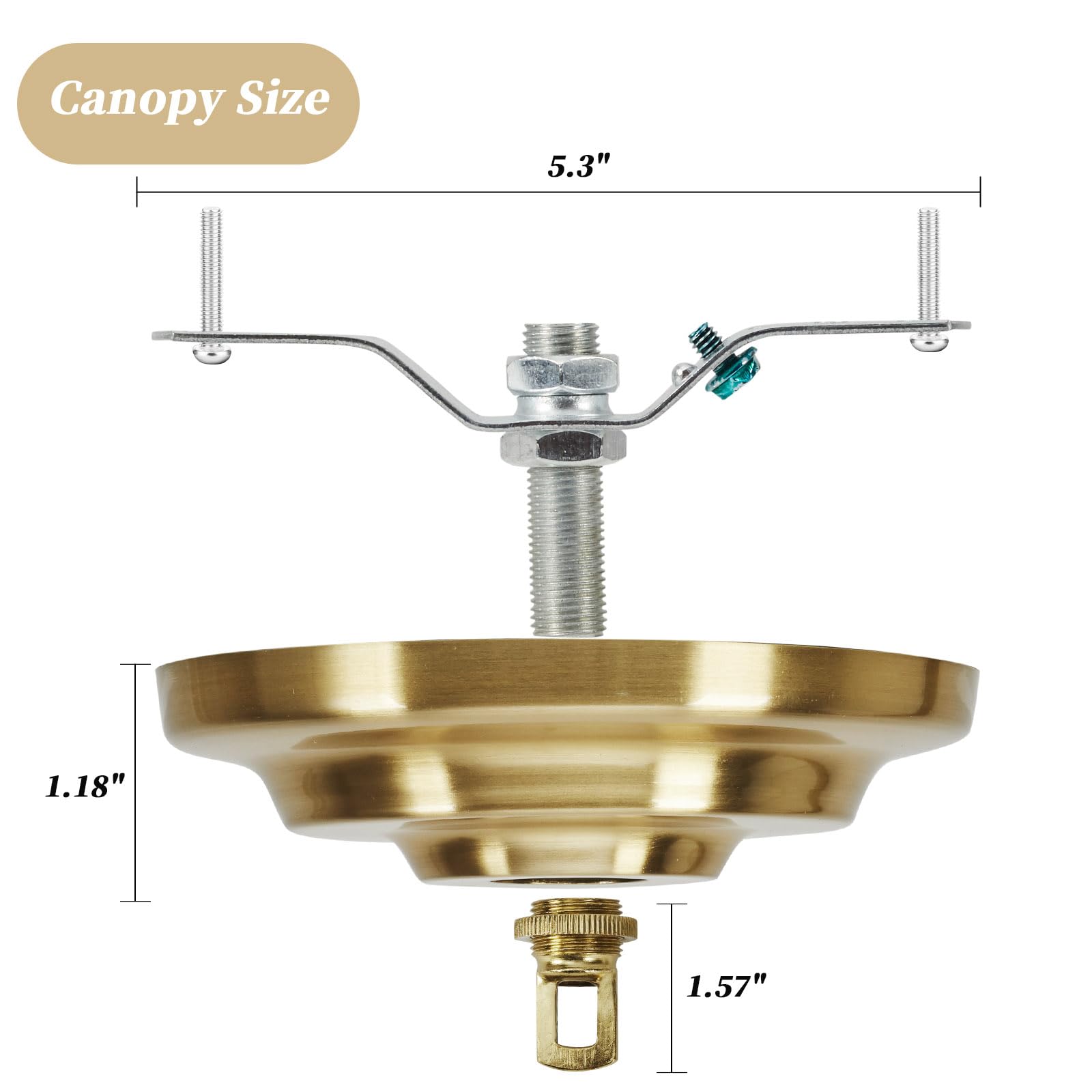 Light Fixture Canopy Kit - 5.9ft Chain & Hardware -4