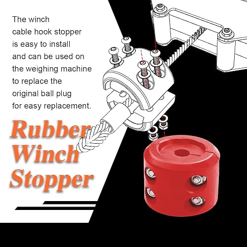 Miniatura 4 de Winch Stopper, Winch Cable Hook Stopper, Silicone Rubber Winch Stopper Prevent Pulling Bounce and Abrasion for Wire & Synthetic Rope, Universal