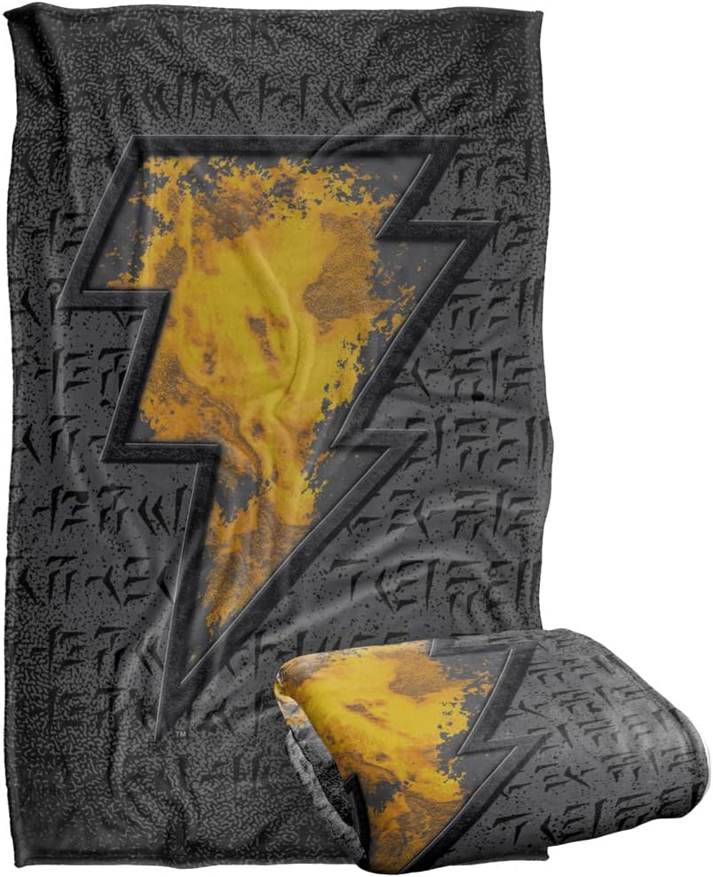 Black Adam Blanket, 50"x60" Black Adam Beveled Bolt Silky Touch Super Soft Throw Blanket