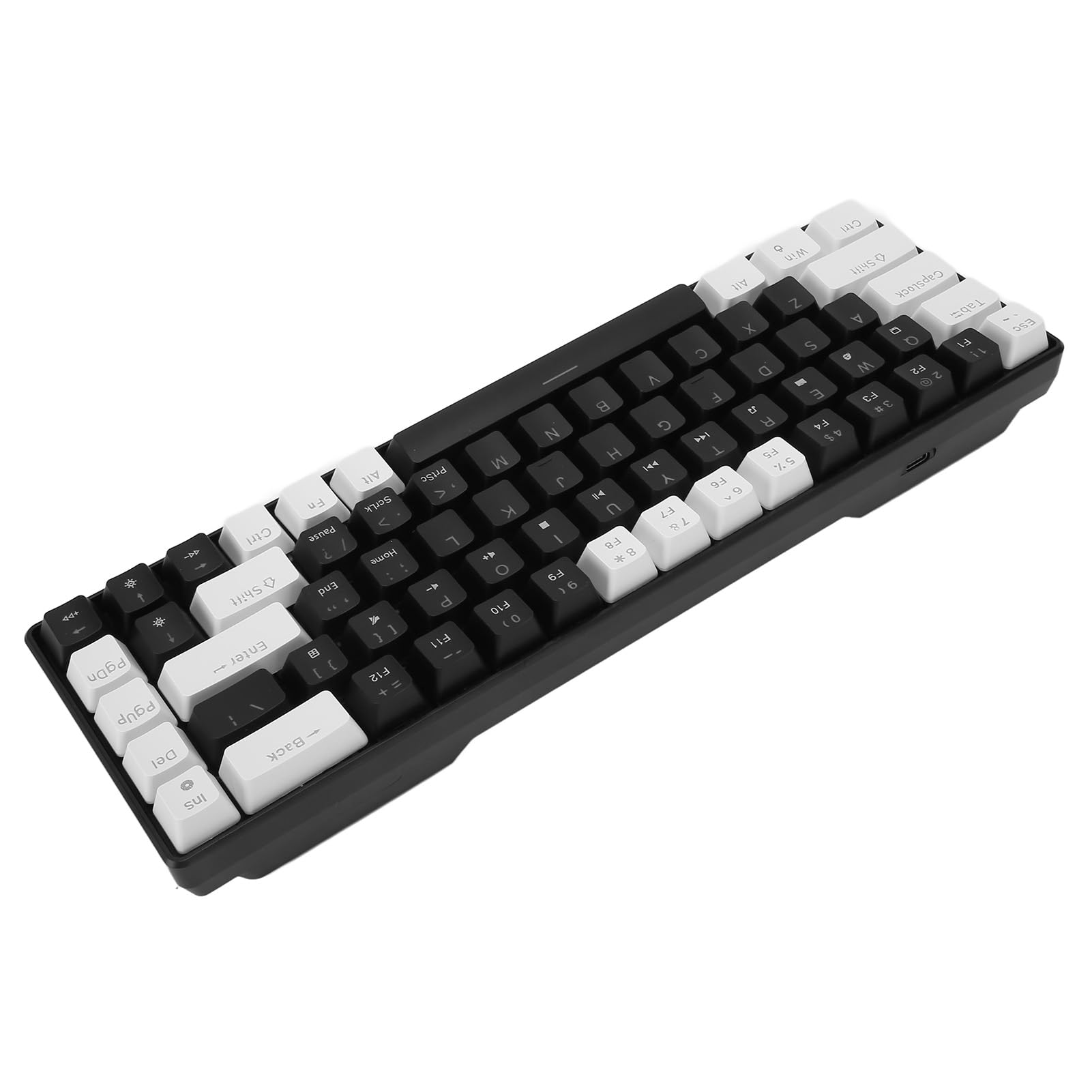 Tastiera meccanica RGB per giocare per scrivere efficienza e intrattenimento a casa (bianco nero)