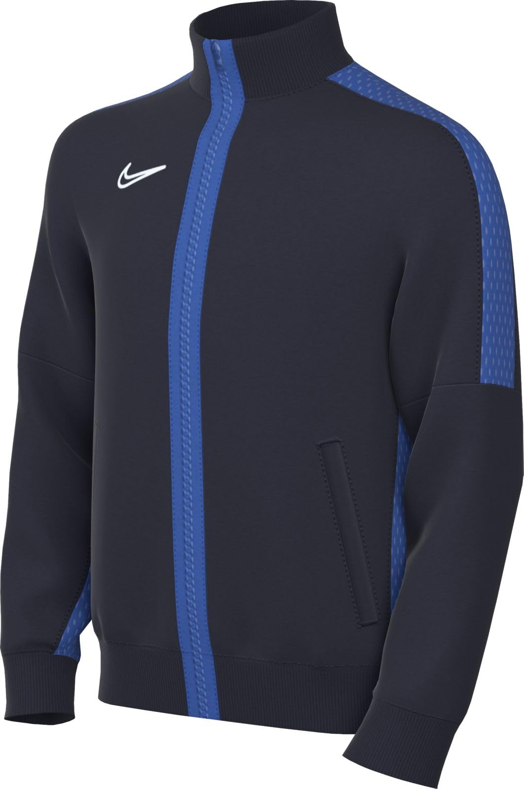 NIKE DR1695-451 Y NK DF ACD23 TRK JKT K Jacket Unisex OBSIDIAN/ROYAL BLUE/WHITE Size S