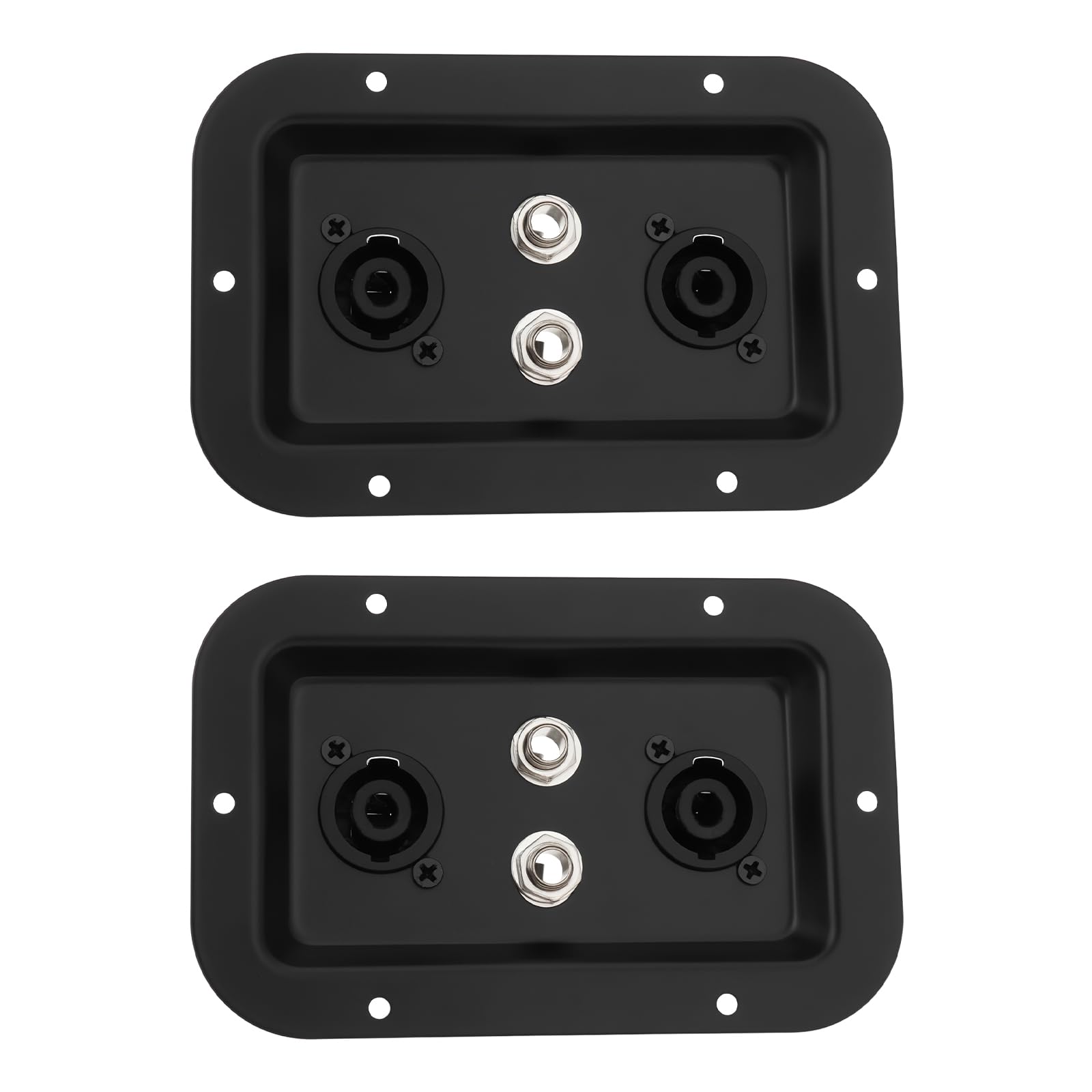Create idea Piastra jack per altoparlanti con doppio SpeakON NL4 e jack femmina da 1/4" compatibile con altoparlanti PA