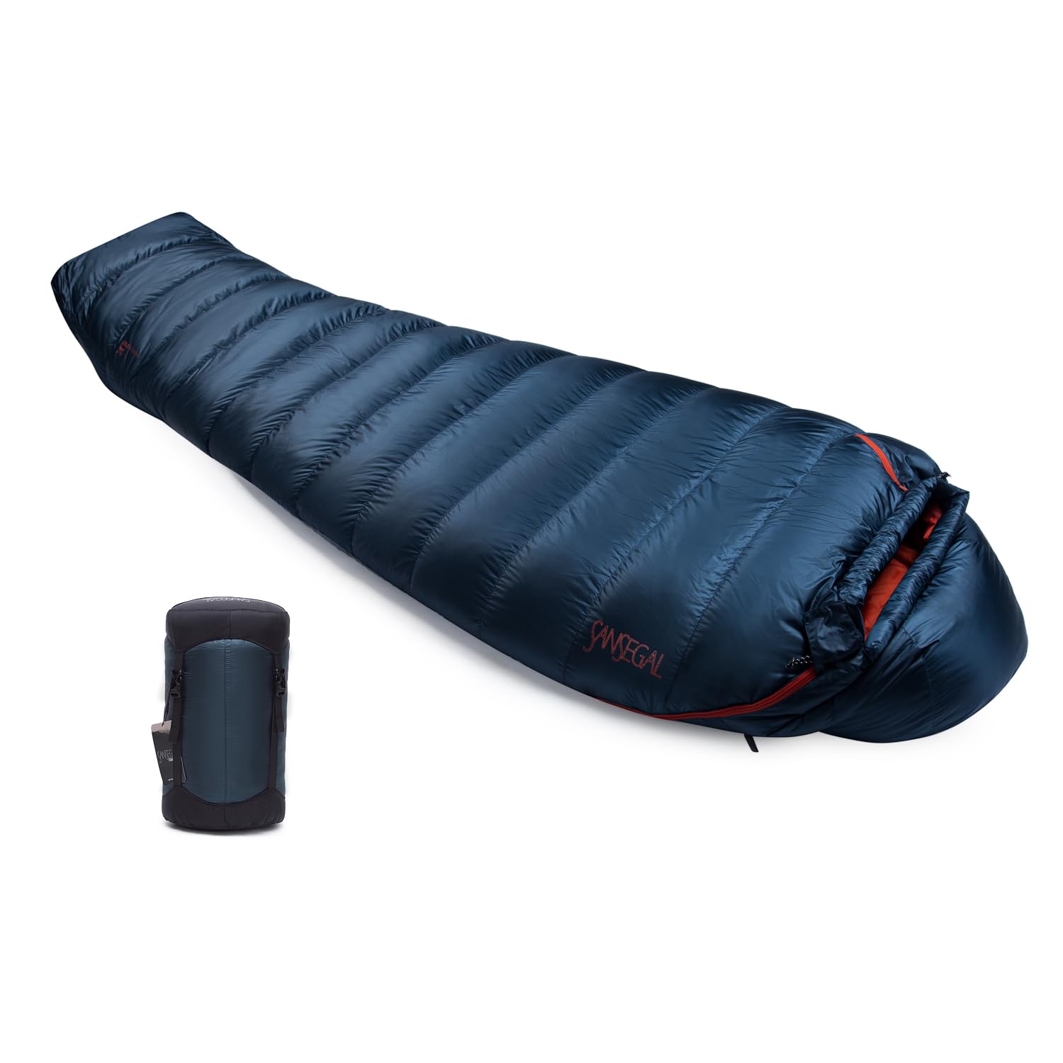 SANSEGAL Ultralight Mummy Down Sleeping Bag 650 Fill Power Duck Down Suits for 32 Degree F for Camping Hiking Backpacking