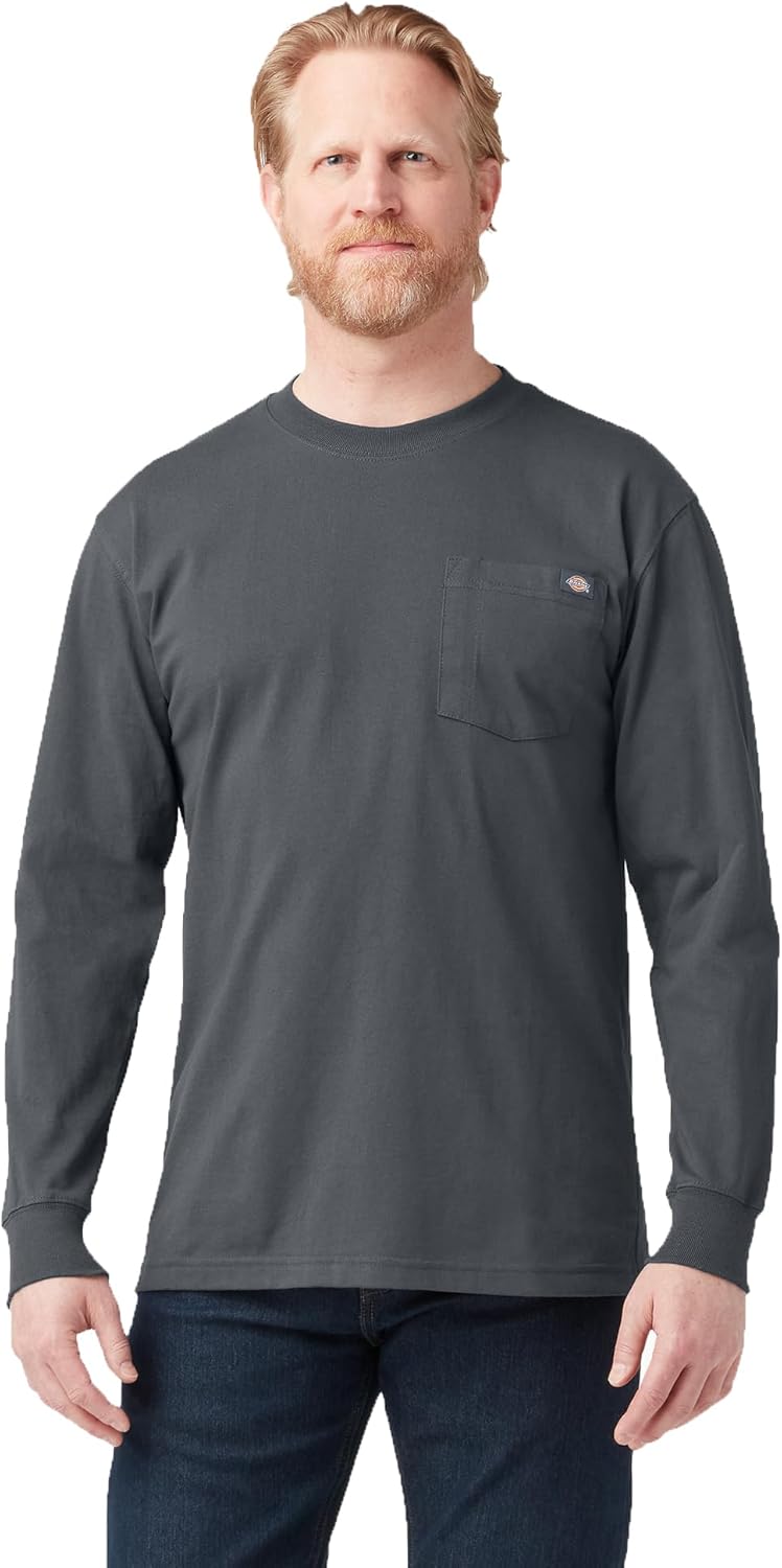 Dickies Men's Big and Tall Long Sleeve Heavyweight Crew Neck