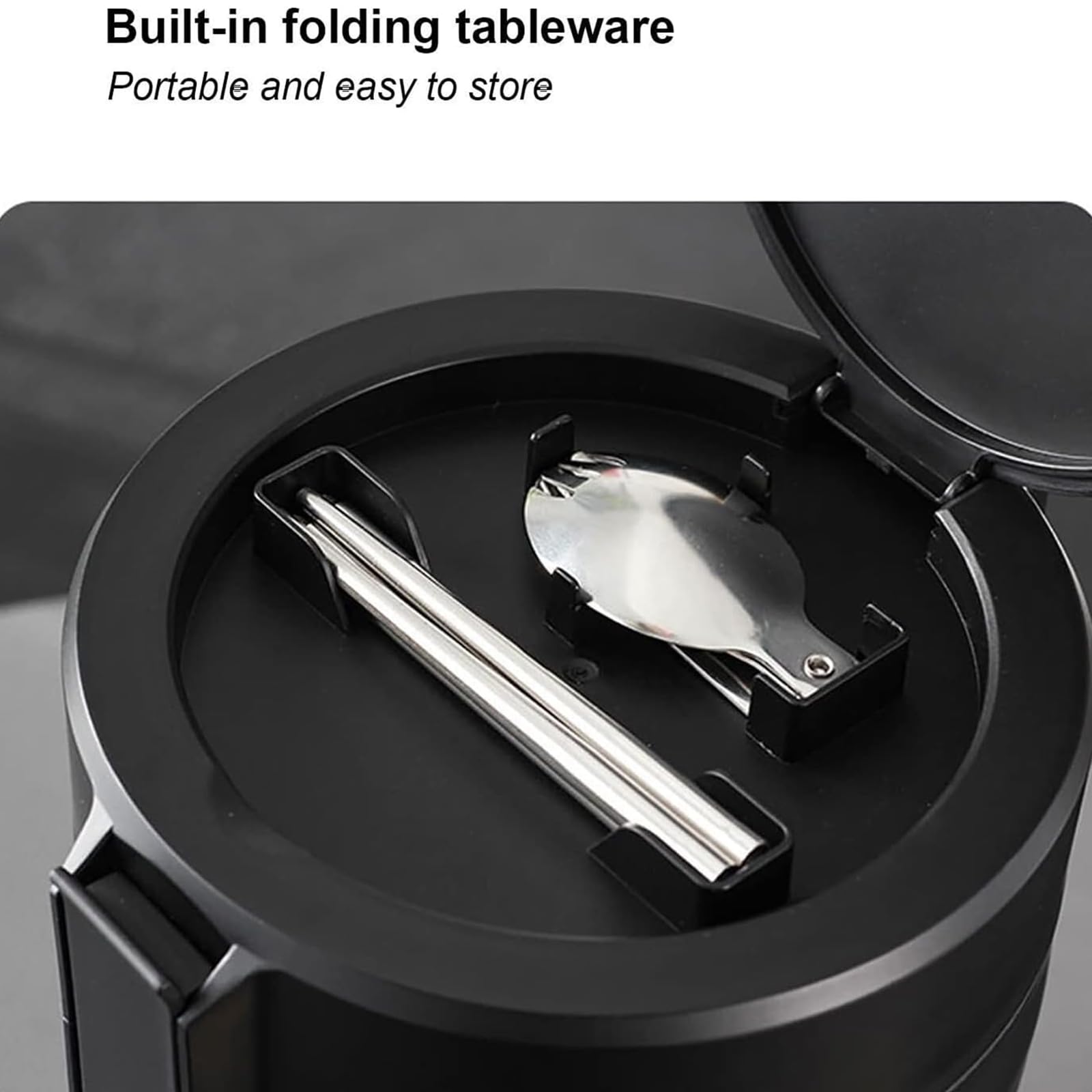 Pot Alimentaire Isolé, Boîte À Déjeuner Isolée en Acier Inoxydable avec 4 Boîtes Empilables, Garde Les Aliments Chauds Ou Froids Jusqu'à 12 Heures Et Étanche pour Le Camping en Voyage Scolaire
