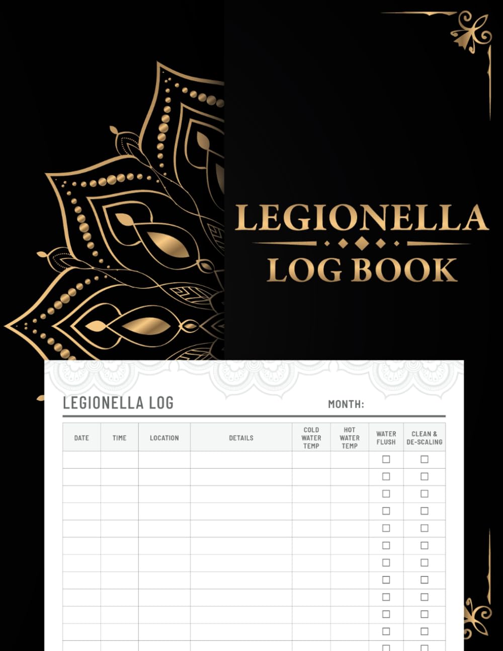 Legionella Log Book: Keep Track of Water Management, Temperature, and Maintenance Checks