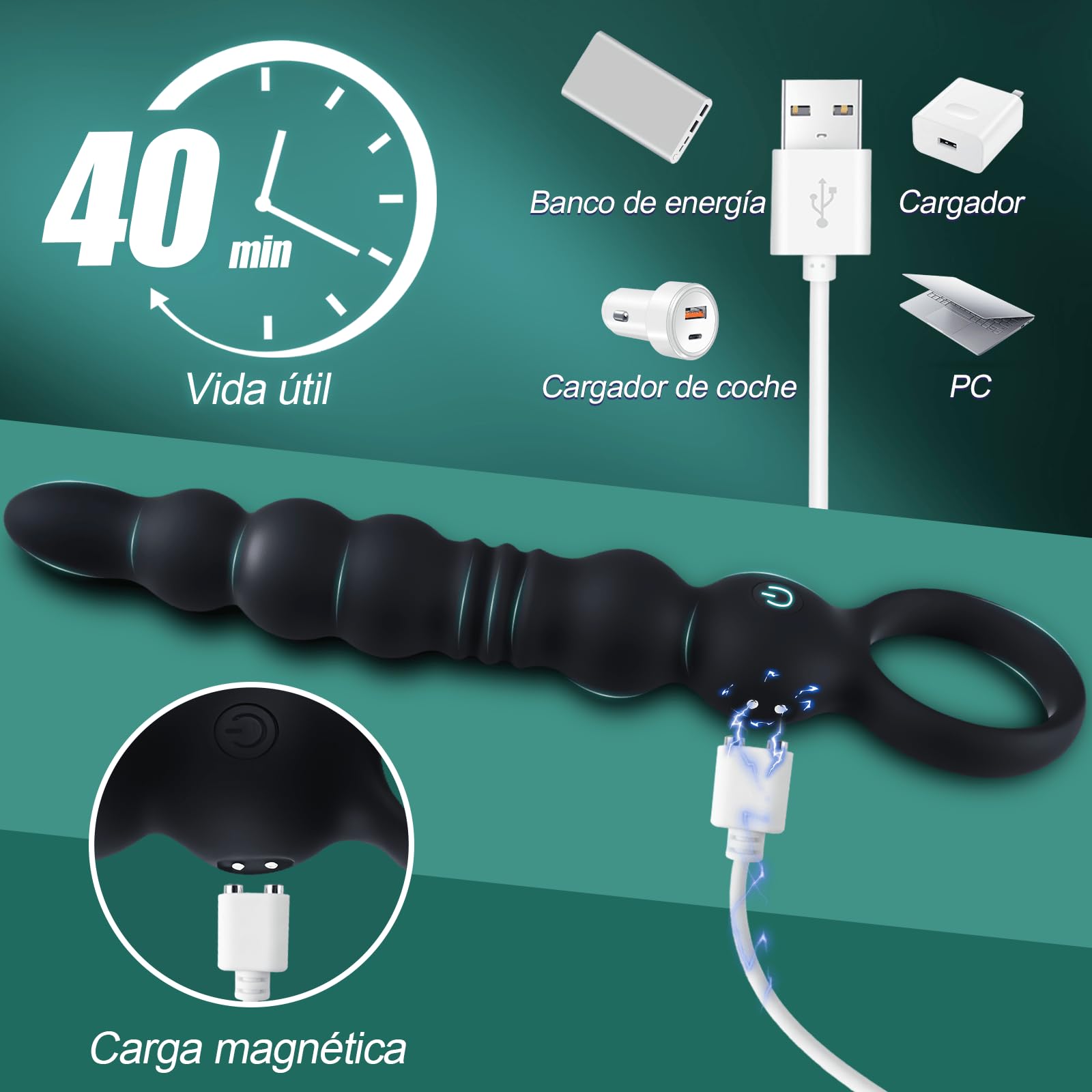 Plug Anal Vibradores, Bolas Anales Plug Estimulador de Próstata Hombre | Hombre Vibrador Anal, Masajeador de Próstata Juguete Eróticos para Pareja Punto G Vibradorador, Mujer Anales Vibradorador