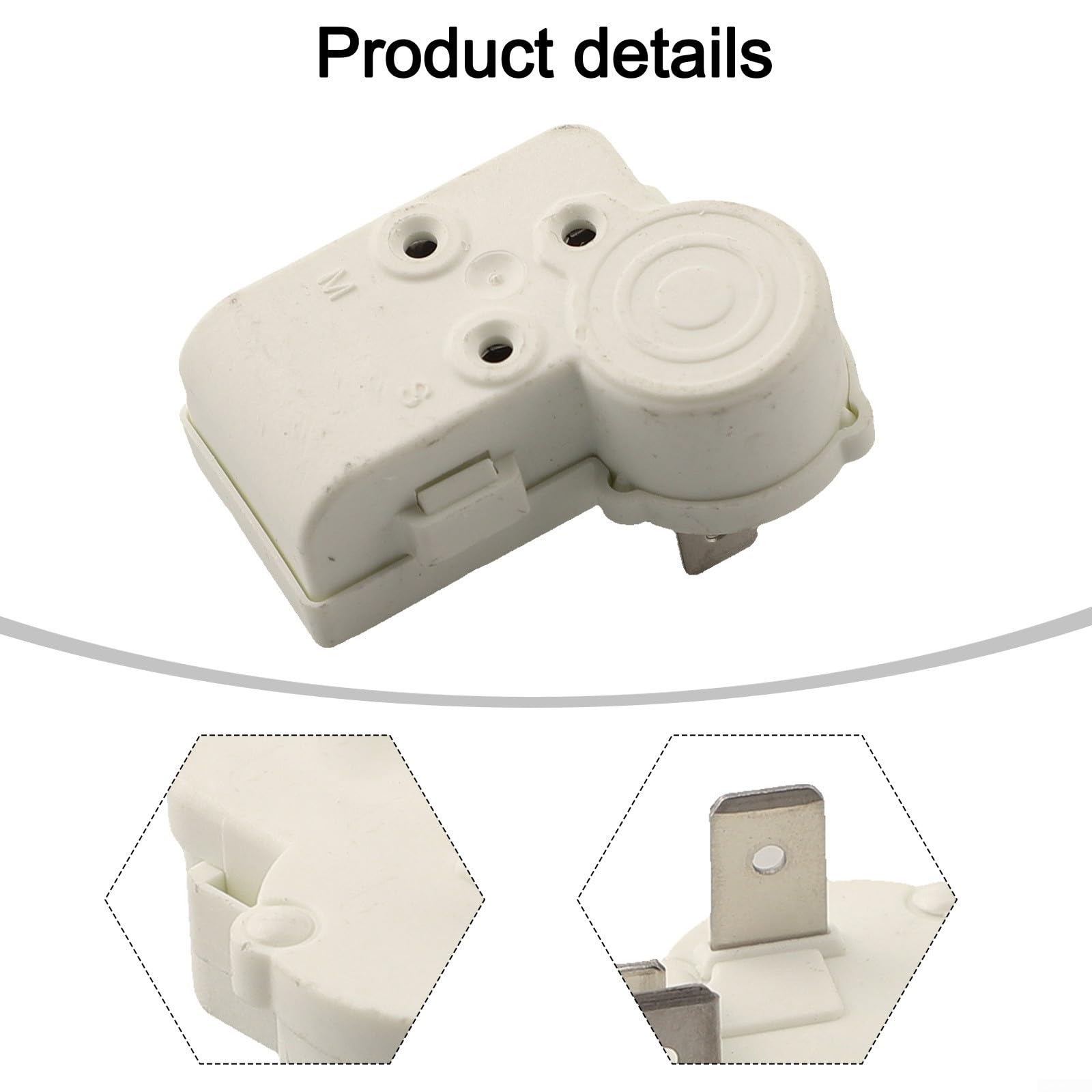 Relè di avviamento PTC per frigorifero, protezione da sovraccarico, in plastica bianca, ZHB35-120P15 BEU 2PIN 4 pin, facile da sostituire (2 pin)