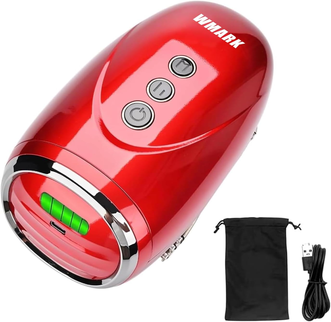 Cordless Handheld/Barber Massager Massager, Charge Neck/Legs/Hand/Face Massager, 2 Massage Nodes 2600AMH (Red)