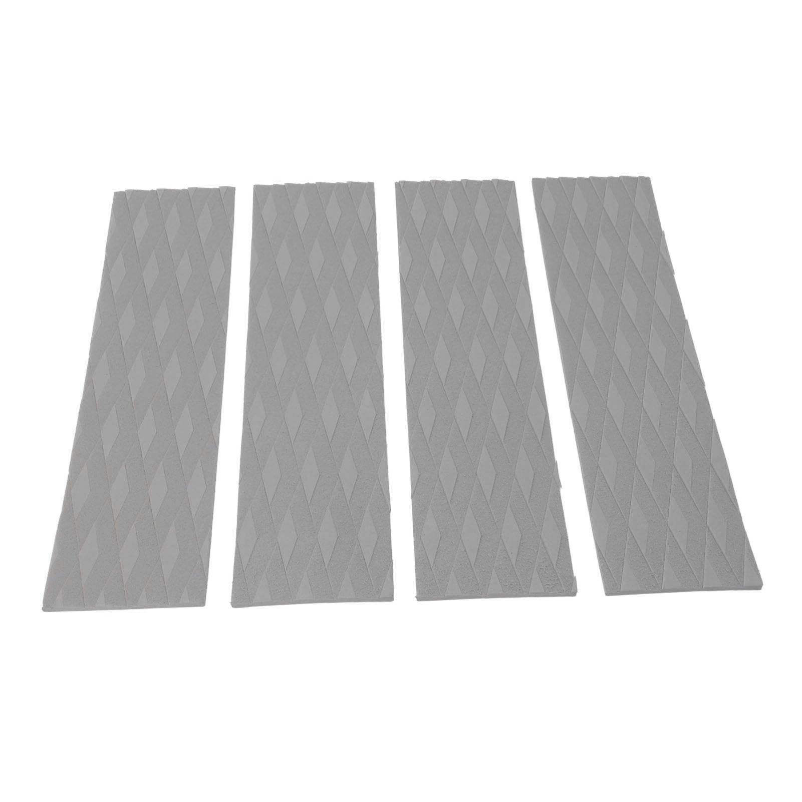 Deck Traction Anti Slip Pad, Versatile Adhesive Backing Surfboard Traction Pad Easy Removal Enhanced Safety for Longboards (Gray)