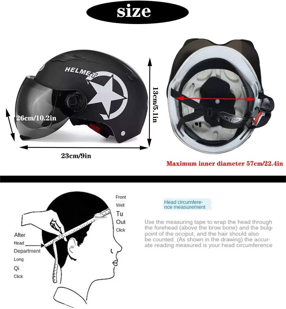 Casco da Ciclismo da Uomo 58 Cm, Casco da Bici con Visiera Staccabile per Adulti, Skateboard Scooter Hoverboard Casco da Ciclismo per Bici Copricapo Sportivo, White