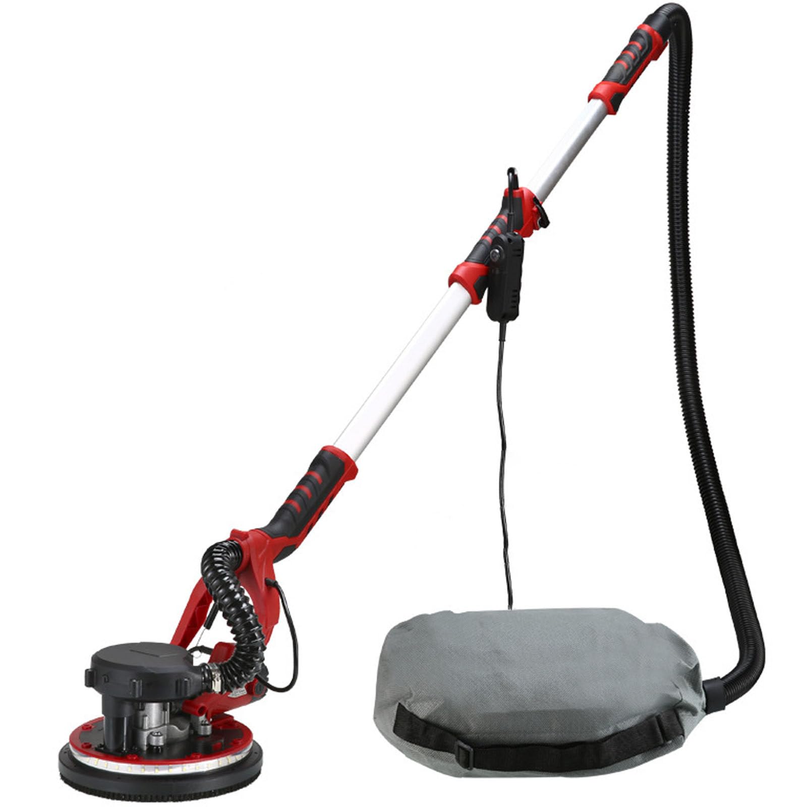 WDDBFL 1390W Electric Drywall Sander, Foldable Ceiling Sander with 6 Variable Speed 900-1200RPM LED Lights, with Retractable Handle, for Sanding Walls, Floors Sandingdiscs50pcs