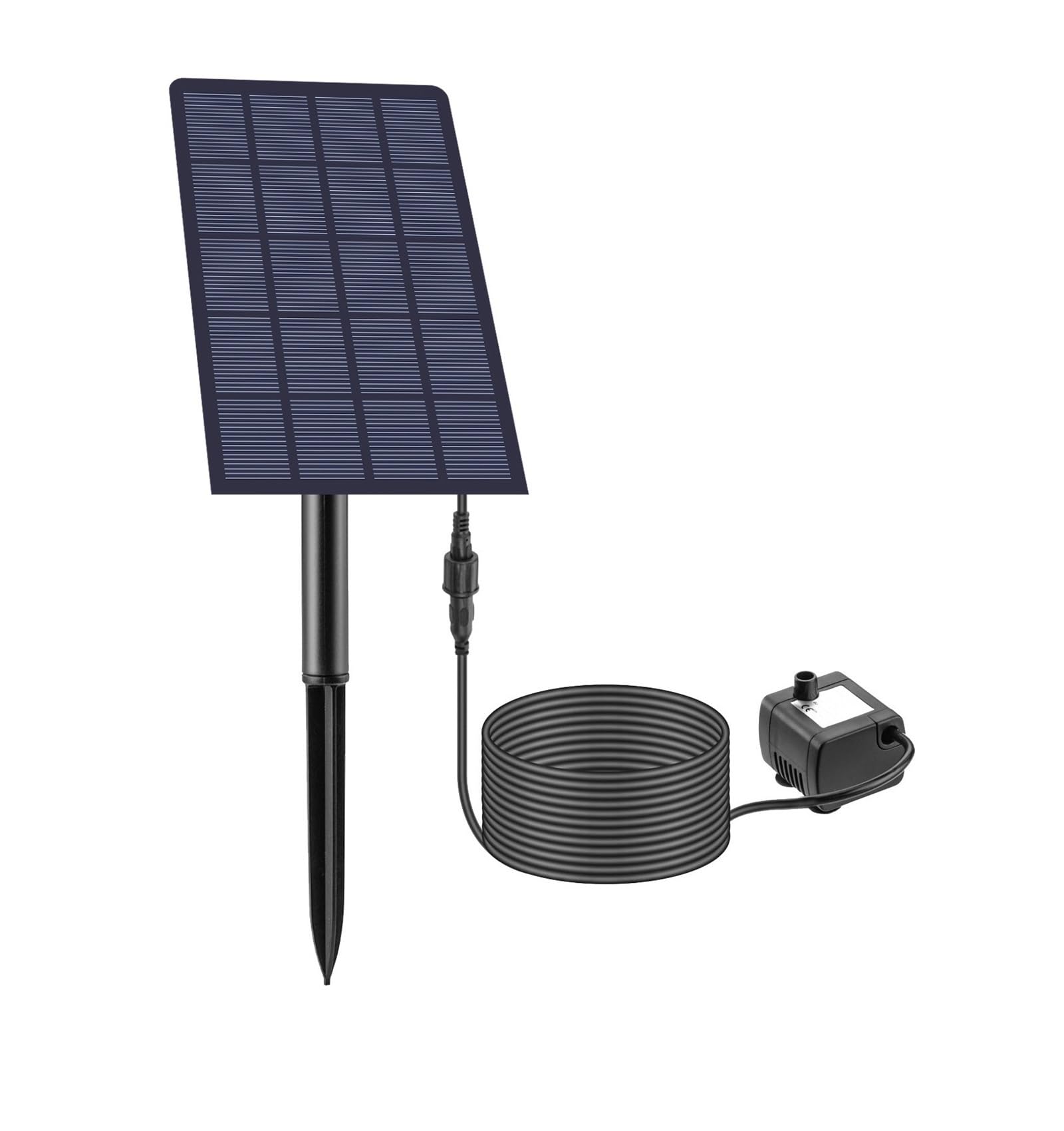 Joliane 8W Upgraded Solar Fountain Pond Pump Kit With Stake, Solar Powered Water Fountain Pump For Bird Bath, Garden, Backyard, Pool(8W)