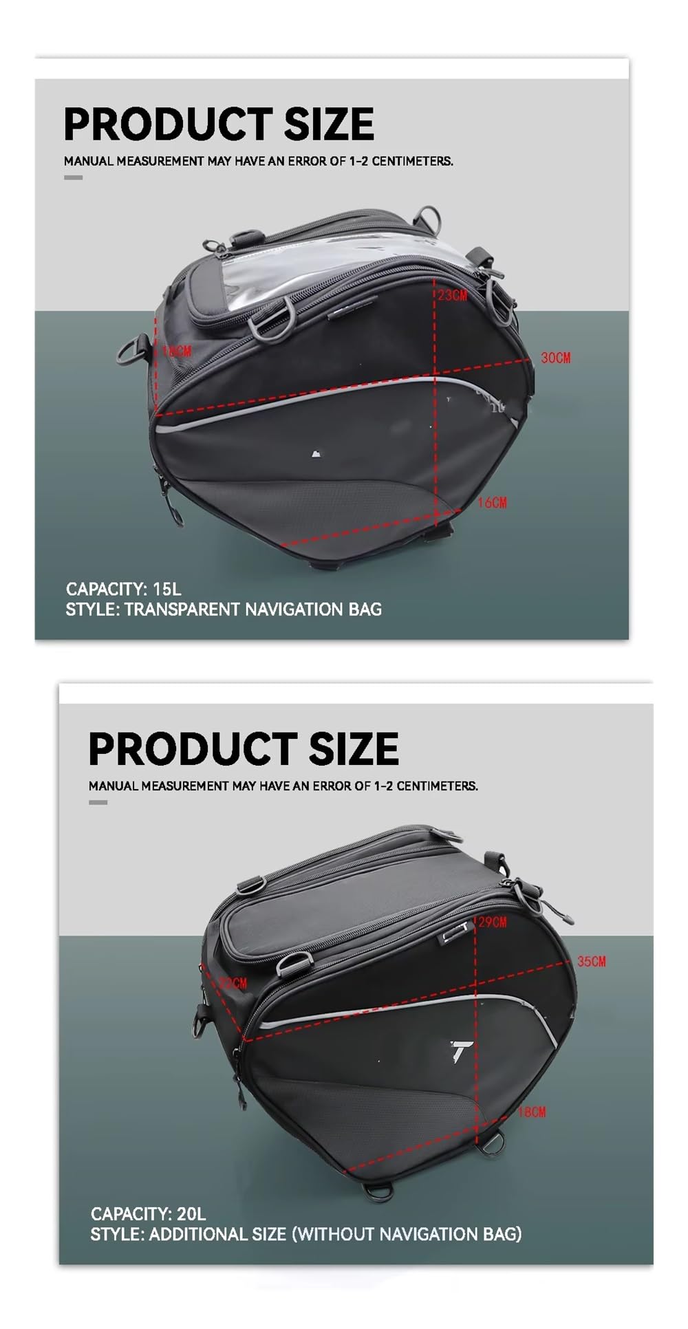 Bolsa de Moto Bolsa Túnel Impermeable Para Motocicleta Scooter Bolsa Depósito Bolsas Herramientas Para Tmax 530 560 Xmax125 300 X-max 125 300 X-max125 Nmax155 Mochila para Motocicleta(Navigation bag s