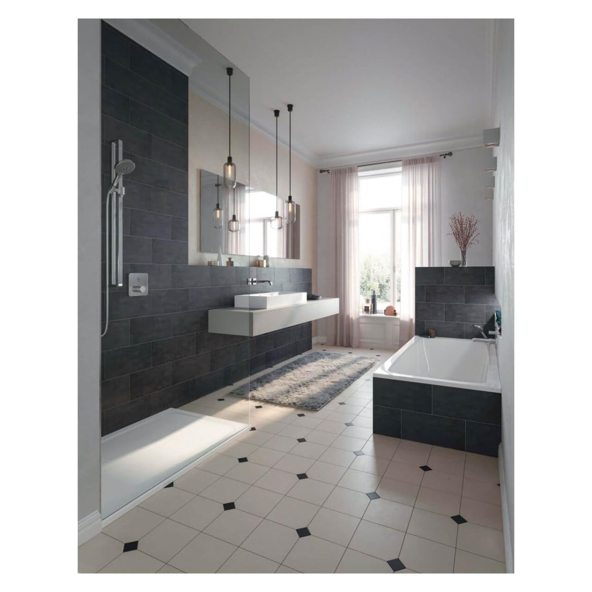 Kaldewei Cayono Duo 725 - Vasca da bagno 180 x 80 x 40 cm, colore: Bianco alpino