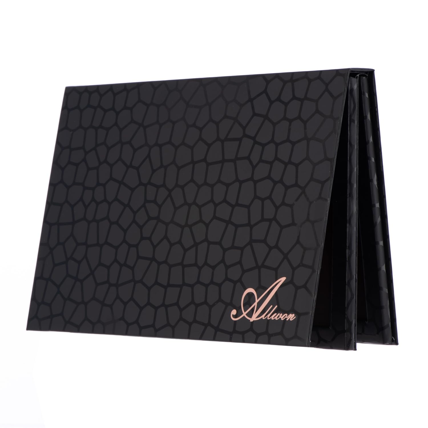 Allwon 2-Layer Book-Shaped Magnetic Palette, Large Empty Makeup Palette, Storage Box for Eyeshadow Lipstick, Blush, Powder, Black