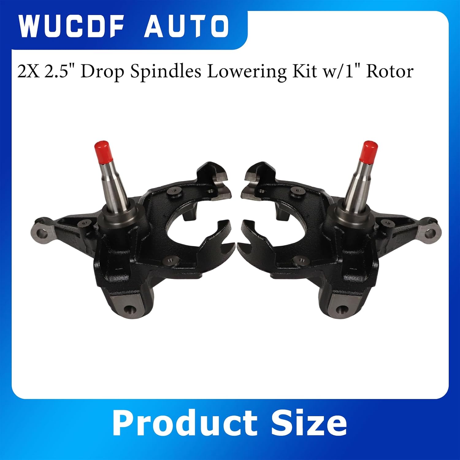 2.5" Drop Spindles Knuckle Front Suspension Lowering Kit W/1" Rotor 2WD For 1963-1970 Chevy Chevrolet C10 Pickup For 1973-1980 Chevrolet C10 Suburban Replaces#M0117K11-1,M0117K11-2