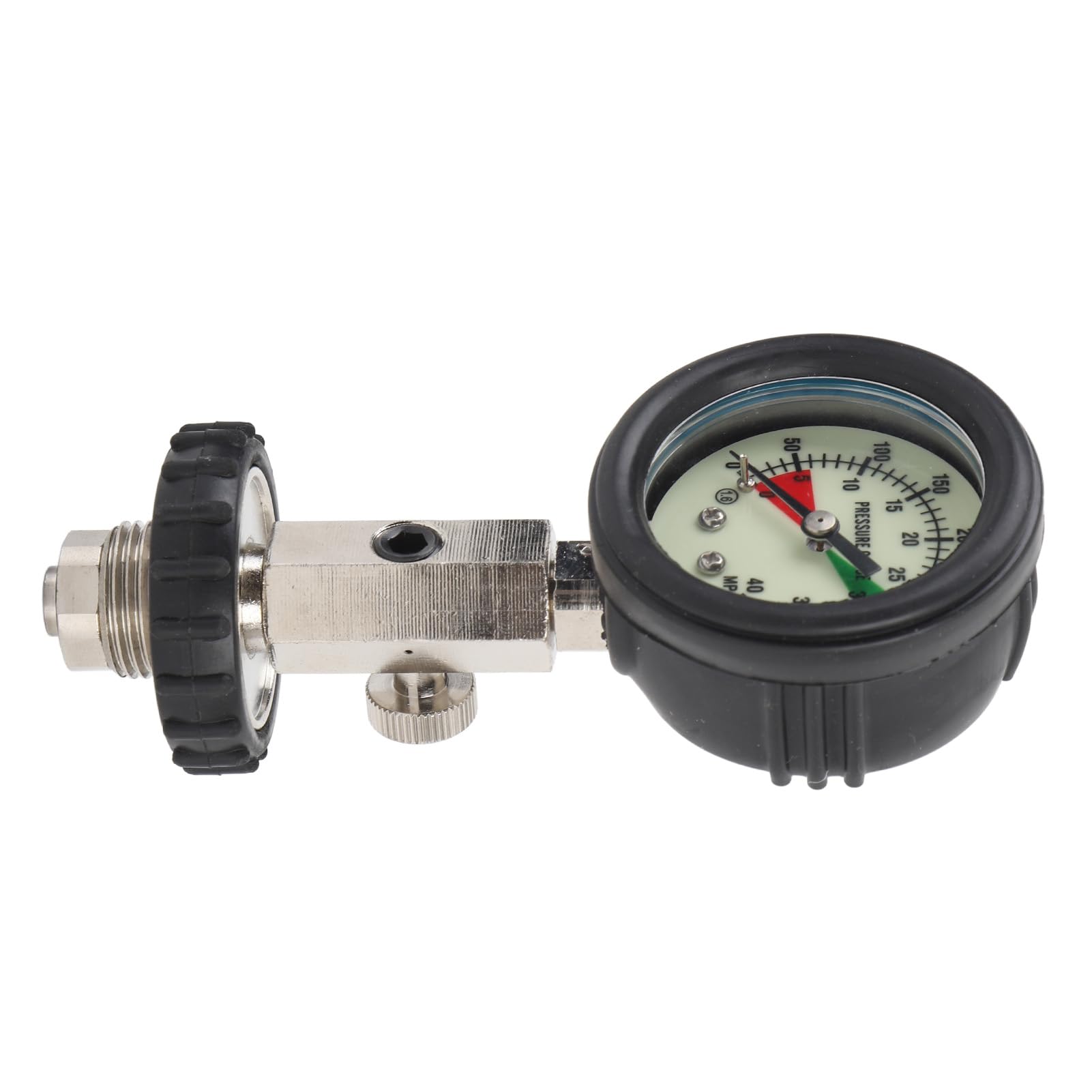 GOWENIC Manómetro de Buceo, Diseño Ligero de Alta Precisión para Seguridad de Buceo, Acero Inoxidable