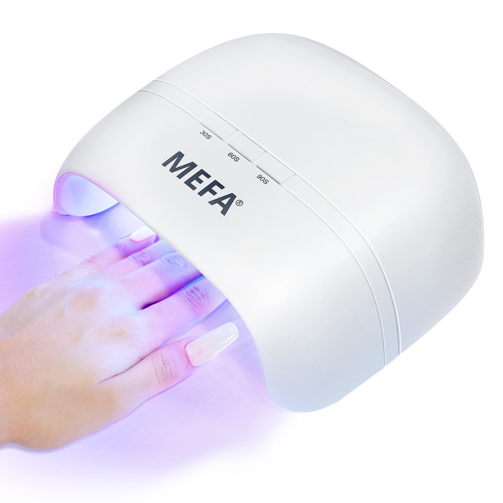MEFA 168W Lampara Uñas Semipermanentes, Lampara Uv Led Uñas con 3 Temporizadores para Pintauñas Gel, Gel Uñas, Polygel de Curado Rápido, Secador de Uñas Para Manicura Pedicura Nail Art Hogar, Salón