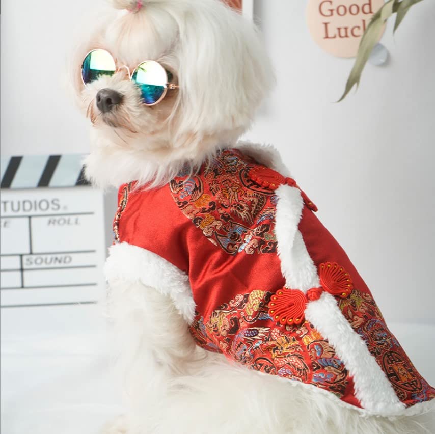 Disfraz Tang para Perro Ropa Invierno Tradicional China L miniatura 2
